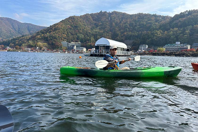 一緒に湖に出てくれたインストラクターさん