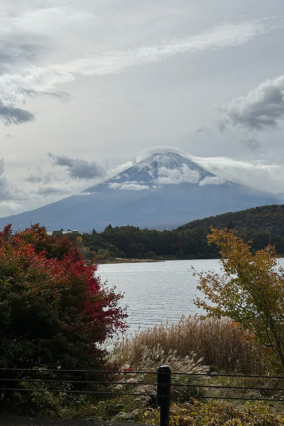 『ドッググランピング河口湖』までは富士山や紅葉を見ながら