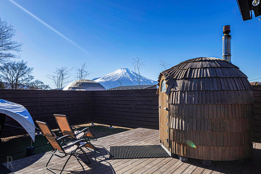 富士山を眺めながらサウナ体験