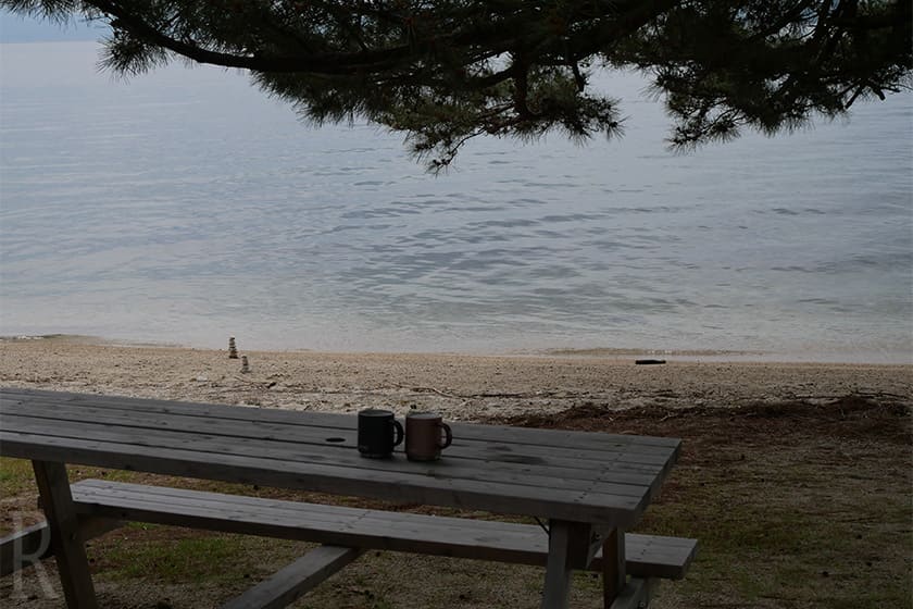 琵琶湖の水際までもすぐなので、もなこと一緒にお散歩した時間もいい思い出に