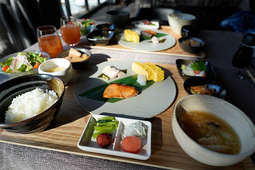 品数豊富な和朝食