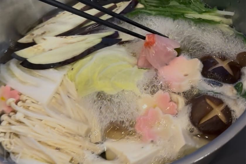 金目鯛をしゃぶしゃぶ
