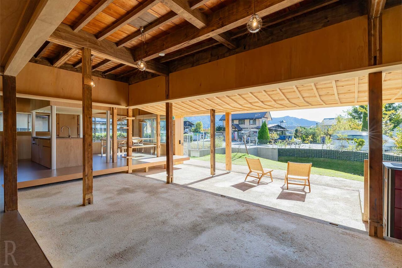 開放感のある土間