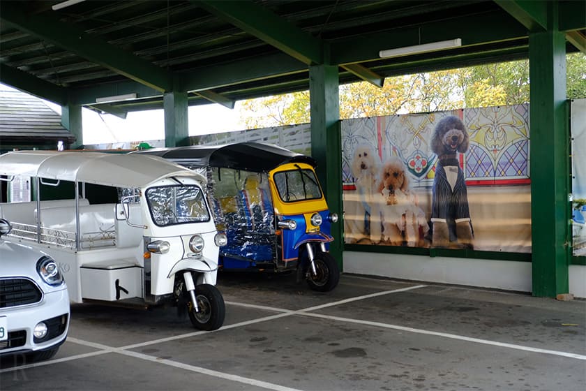 トゥクトゥクのお迎えでチェックイン