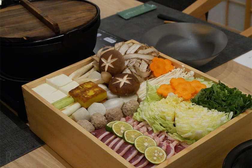 家族水入らずでいただく京鴨鍋