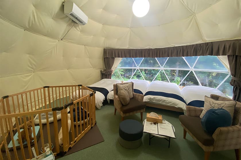 ナチュラルで統一されたインテリアが落ち着いた雰囲気を演出