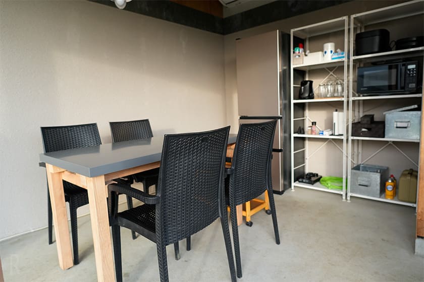 食事をいただくガゼボ