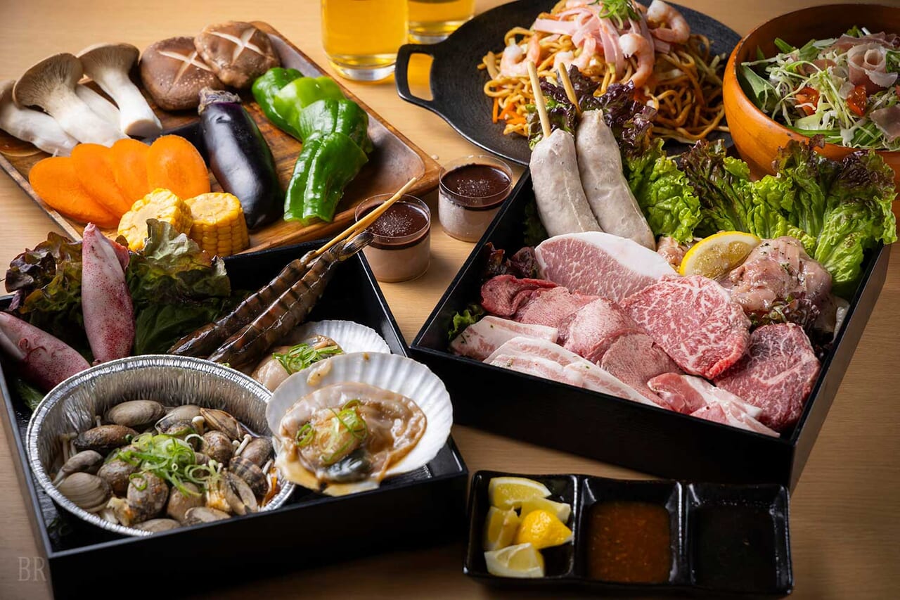 地元食材を使用したBBQ