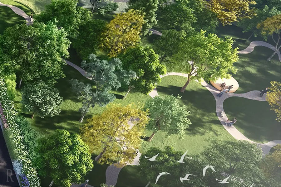 約2,000㎡の森の散策が楽しめる「ドッグガーデン」