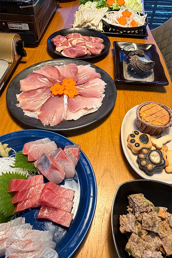 夕食は“冬の伊根”を堪能